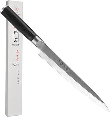 Japanese Yanagiba Sushi & Sashimi Knife: 9.5" High-Carbon Stainless Steel Blade
