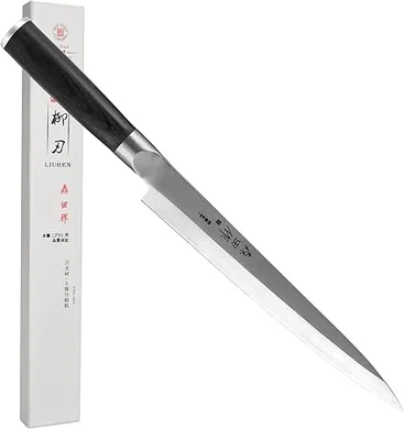 Japanese Yanagiba Sushi & Sashimi Knife: 9.5" High-Carbon Stainless Steel Blade