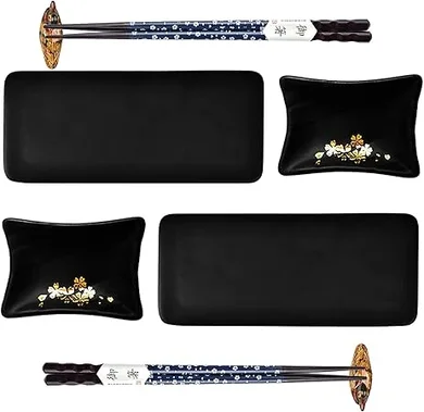 Artcome 8-Piece Japanese Ceramic Sushi Dinner Set