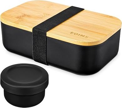 Leakproof Bamboo Bento Box: Microwave & Dishwasher Safe, BPA-Free
