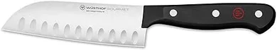 Wüsthof Gourmet 7" Santoku: Black Hollow Edge