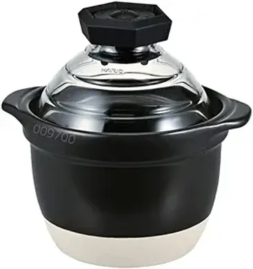 HARIO Glass Rice Cooker: 1-2 Cups, Ceramic & Heat-Resistant, Made in Japan
