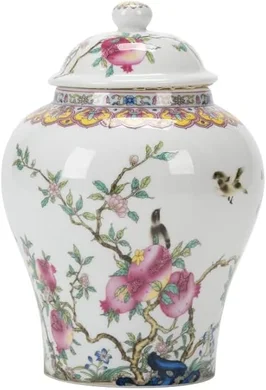 Vintage Chinese Peach Tea & Spice Canister