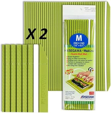 Japanese Professional Sushi Rolling Mats (Pair, 10x9.5")
