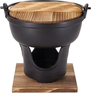 Cast Iron Japanese Sukiyaki/Fondue Pot: Perfect for couples, camping, or upscale dining.
