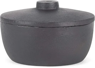 Black Cast Iron Pot with Lid (Small)