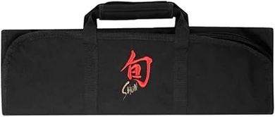 Shun 8-Slot Knife Roll: 19.5" x 18" Black Carrying Case
