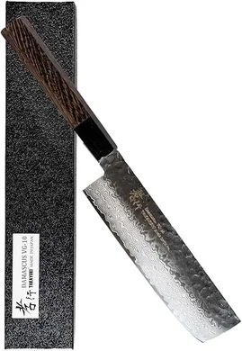 Sakai Takayuki Damascus Nakiri: A 6.5-inch Japanese chef