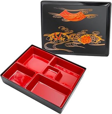 Large Japanese Bento Box with Lid & Tray
