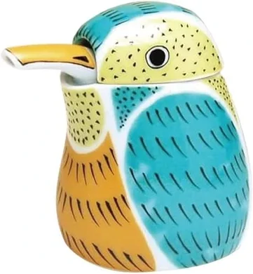 Arita Imari Ware Soy Sauce Dispenser: Kawasemi Kingfisher Design (2.5 fl oz)