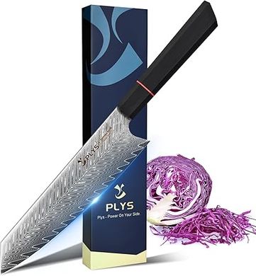 8-Inch Aus10 Damascus Kiritsuke Chef Knife with Ergonomic G10 Handle