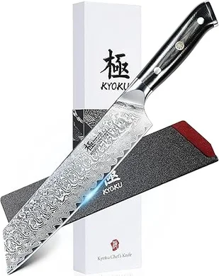 KYOKU Shogun Series 8.5" VG10 Damascus Kiritsuke Chef Knife with Sheath