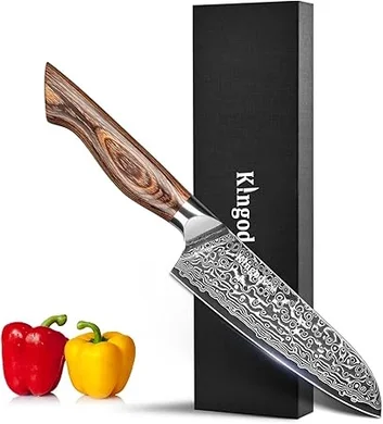 KINGOD 5" VG10 Santoku: Ultra-Sharp Japanese Chef