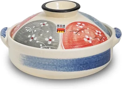 Satoyama Donabe: Japanese Clay Pot (3-5 servings) for Oven & Microwave