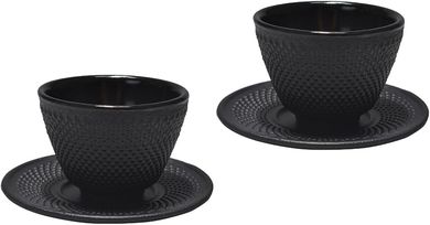 Cast Iron Tea Cup & Kettle Set: Japanese-Style Travel & Office Mugs
