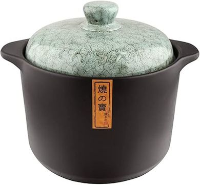 6.5-quart Japanese-style Donabe Clay Pot with Lid
