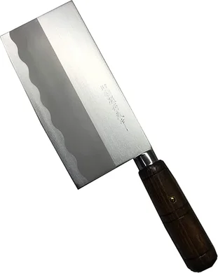 Japanese High-Carbon Steel Cleaver with Wooden Handle