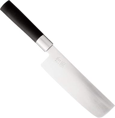 Kai PRO Wasabi Nakiri: A 6.5" hand-sharpened Japanese vegetable knife, ideal for all-purpose professional use.
